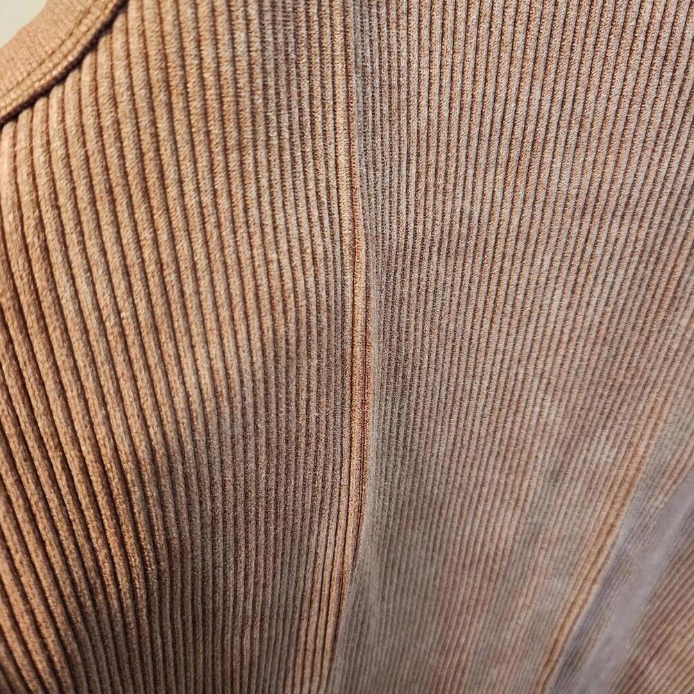 Almost Famous Brown Ribbed Sleeveless Bodycon Dress S/M - Picture 4 of 6